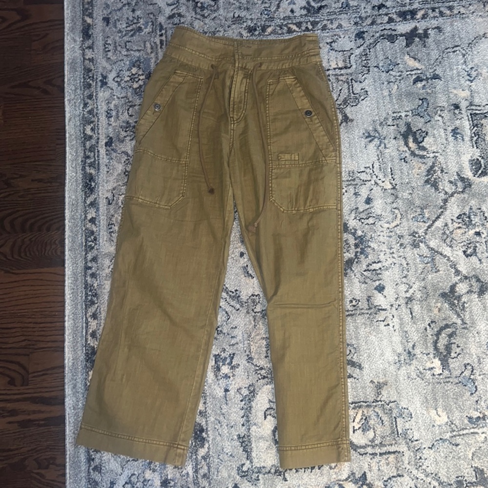 Free People Cropped Linen Pants